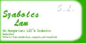 szabolcs lam business card